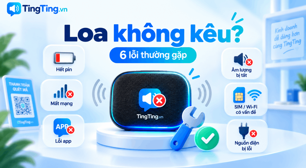 Loa thông báo chuyển khoản không kêu, sáu nguyên nhân và cách xử lý